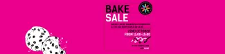Poster saying Charity Bake Sale
