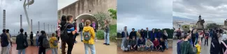 People around Montjuïc