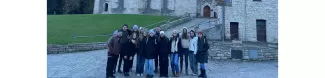 The group in front of the museum