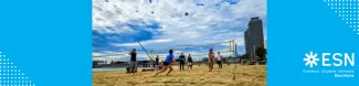 Beach volleyball game