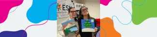 erasmus students with their painting