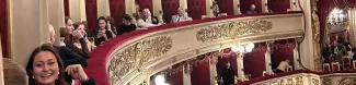 Erasmus and International students in the balconies of the theater