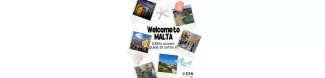 Poster saying welcome to Malta